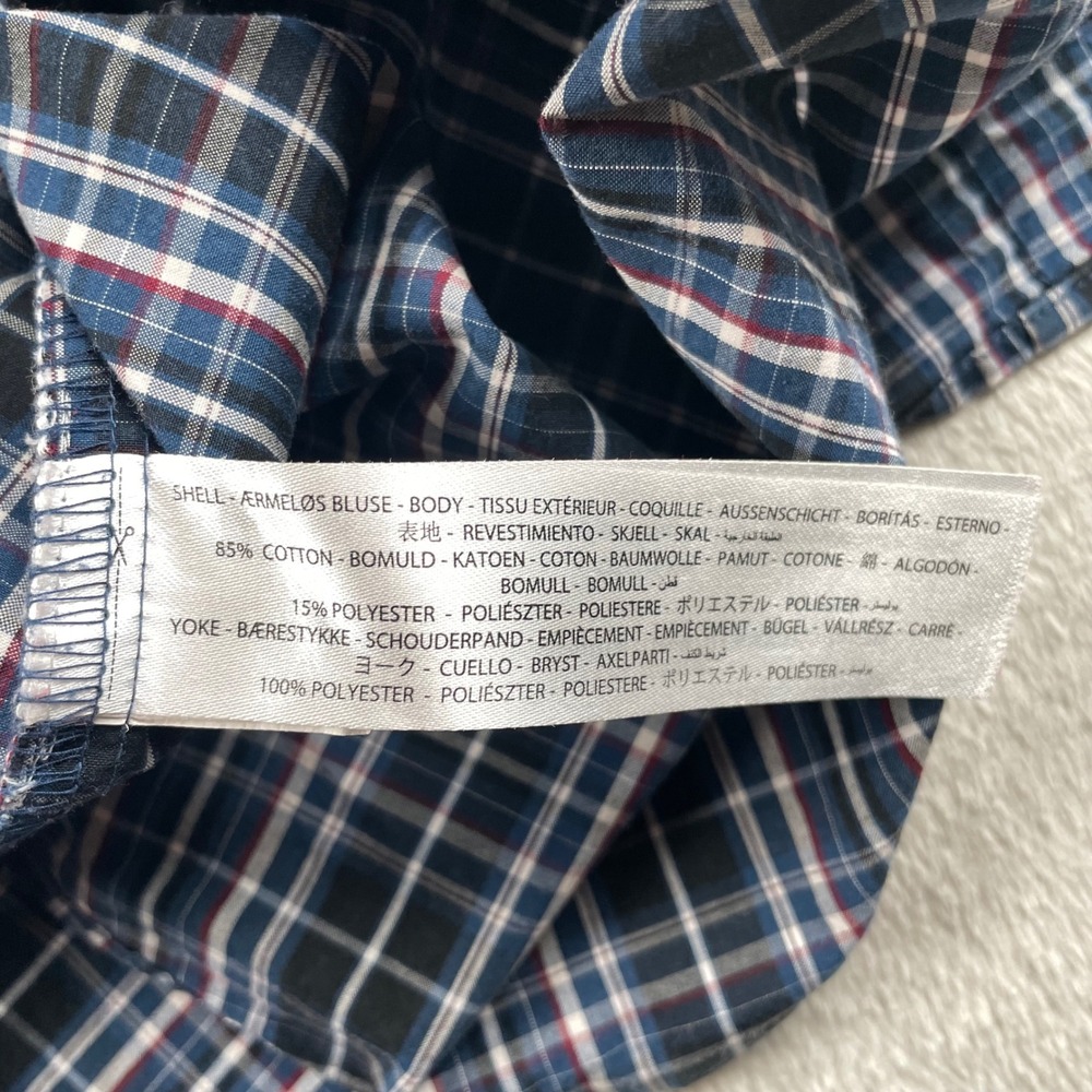 Ariat Pro Series Shirt Mens 2XLT Tall Blue Plaid Pro Racer Long Sleeve Vented - Picture 4 of 11